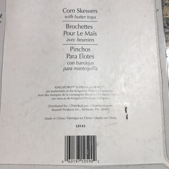 NEW Kingsford Premium Series Stainless Steel Corn Skewers with Butter Trays - Picture 2 of 3